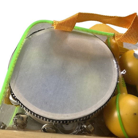 Kids Musical Instrument Set Percussion Drum Maracas Bells Wood Toys - Picture 12 of 16